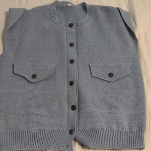 Amazon Light Blue Women's Cardigan Vest